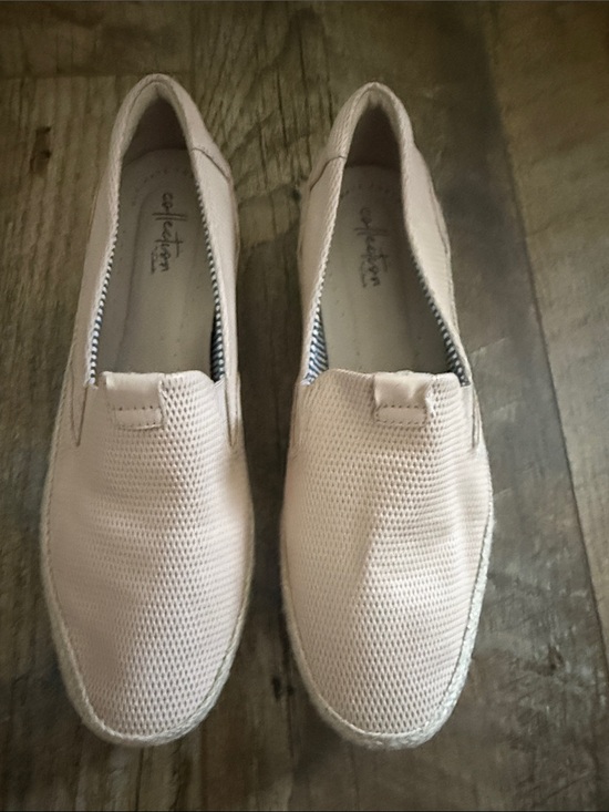 Clarks Shoes - Clark’s  Ultimate Collection Slip-On Leather Espadrille - Size 8.5W